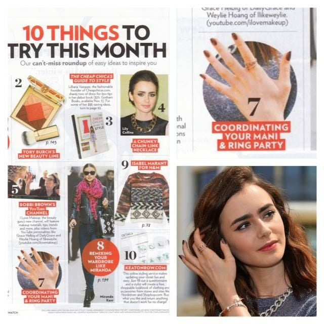 Featured in People Style watch on Lily Collins
