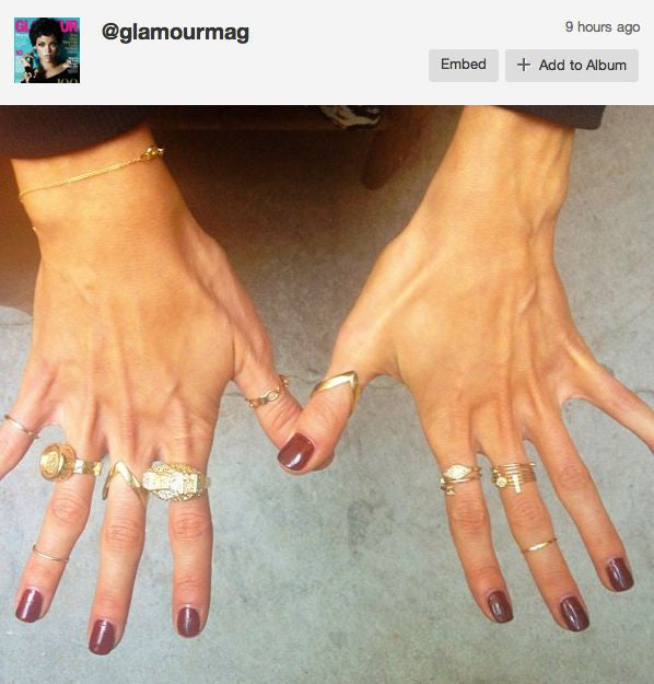 Katie Cassidy loves the link ring too!