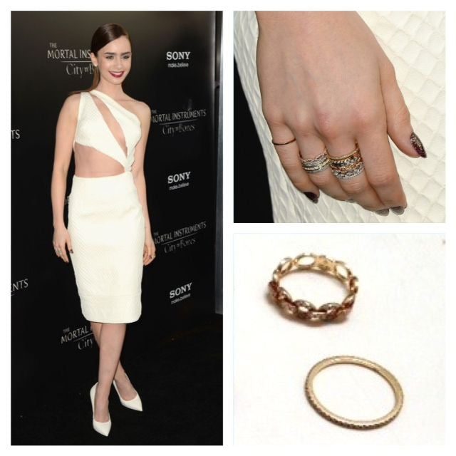 Lily Collins in Link Stackable